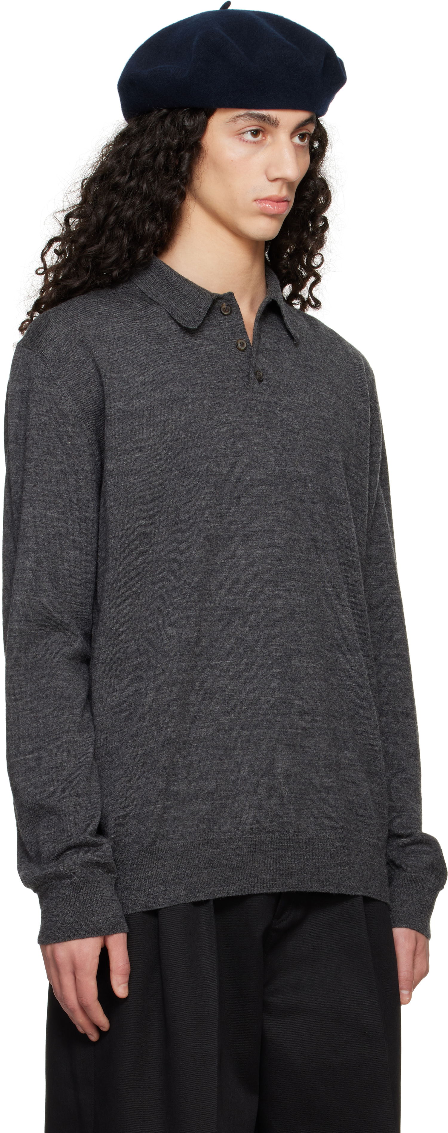 Sweater Maison Margiela Maison Margiela Wool Polo Grå | S50GL0061 M13098, 1