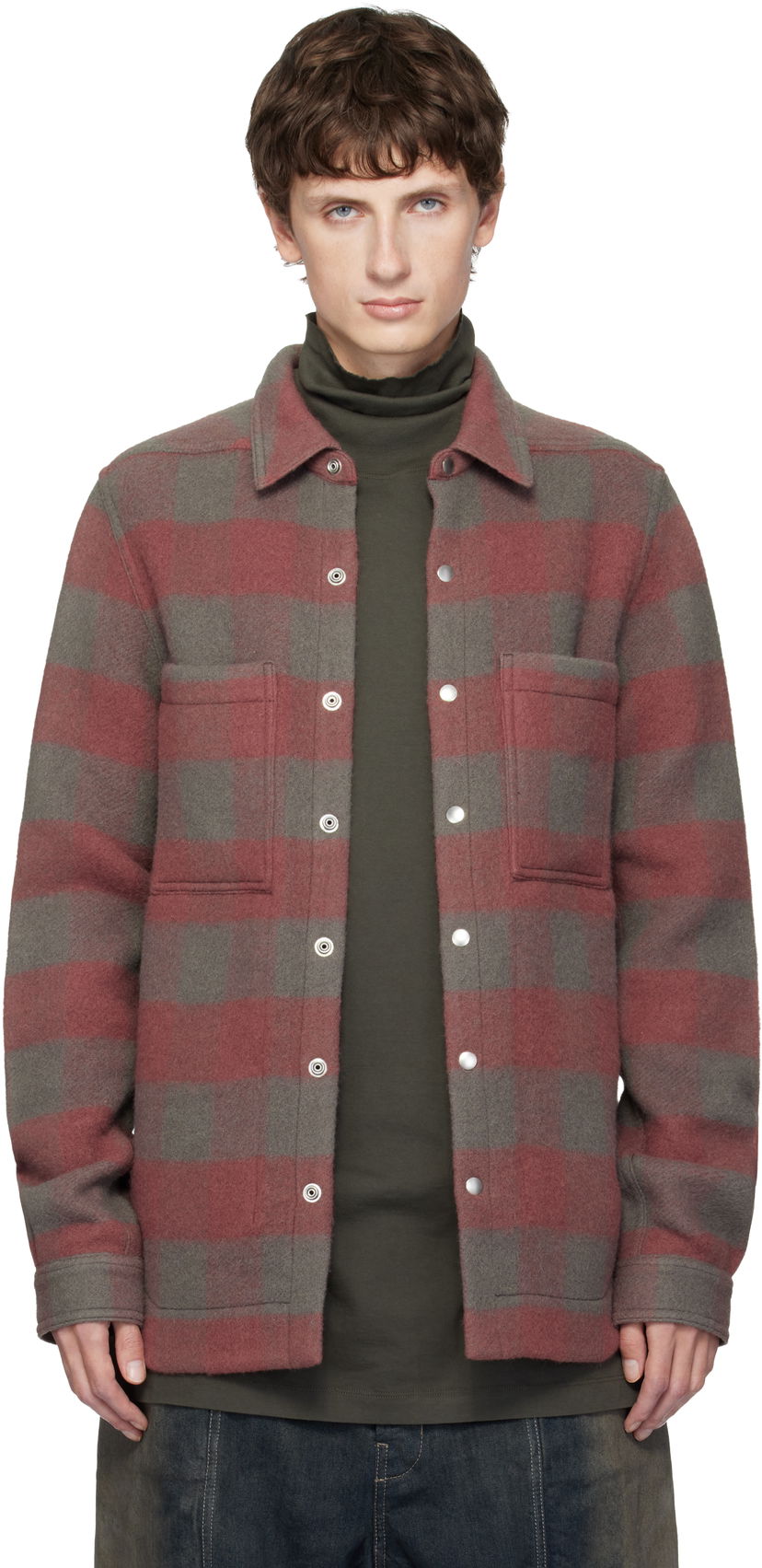 Skjorta Rick Owens Concordians Checked Wool Shirt Flerfärgad | RU02E1744 WJP