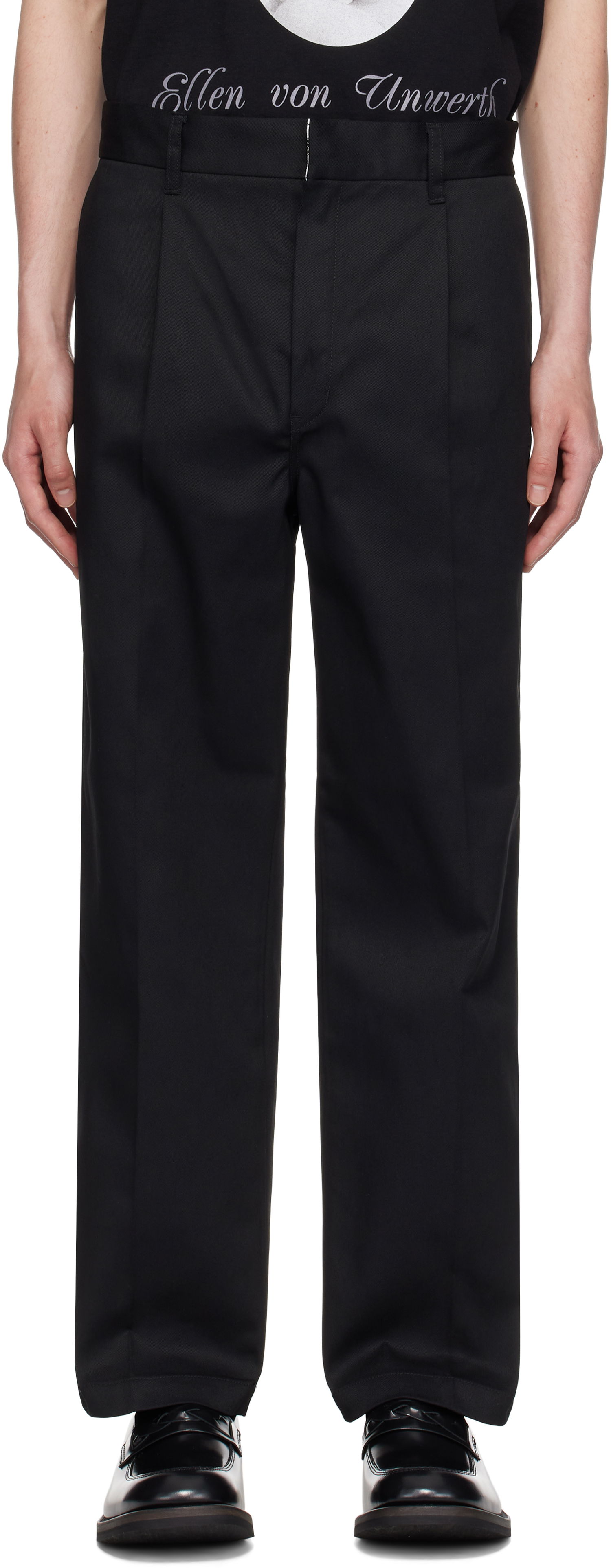 Byxor WACKO MARIA WACKO MARIA x Dickies Edition Pleated Trousers Svart | 25SS-WMP-DC01, 0