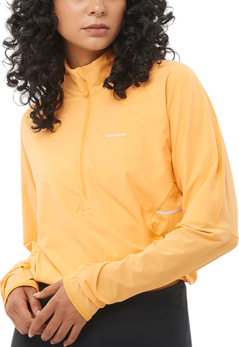 Sweatshirt Salomon Sense Aero Hybrid Cropped HZ HD Women's Running Pullover Gul | lc2471-0, 0