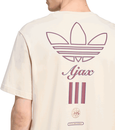 T-shirt adidas Performance Ajax Amsterdam Terrace Icons T-Shirt Beige | JM7353, 4