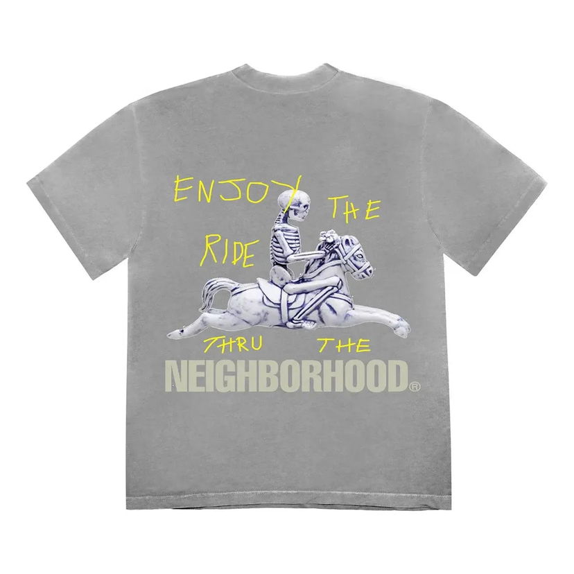 T-shirt Cactus Jack by Travis Scott Travis Scott Cactus Jack x Neighborhood Enjoy the Ride T-Shirt Grå | TC-384