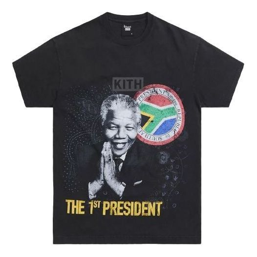 T-shirt KITH Mandela Day 2021 Vintage Graphic Tee Svart | KH030135-001