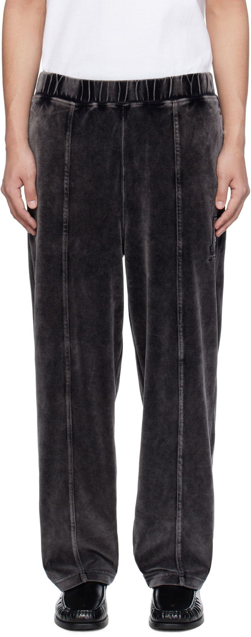 Träningsbyxor AAPE by A Bathing Ape AAPE by A Bathing Ape Injection Velour Sweatpants Svart | AAPPTMC623XXNBKL