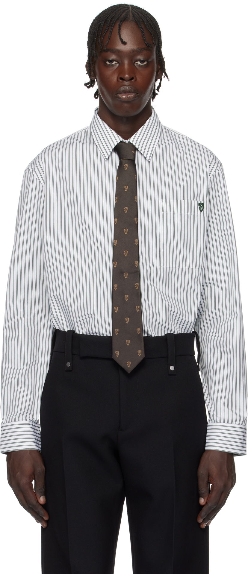 Skjorta Burberry Striped Shirt Vit | 8102560