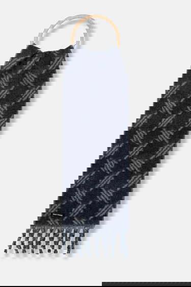 Halsduk DAILY PAPER Daily Paper Riyo Monogram Wool Blend Scarf Blå | 2521093, 0