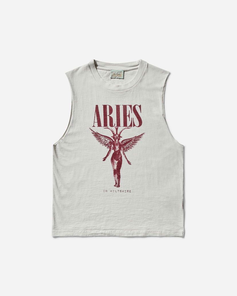 Linne Aries Faded Muscle Vest Beige | AR4002703 OFFWHT