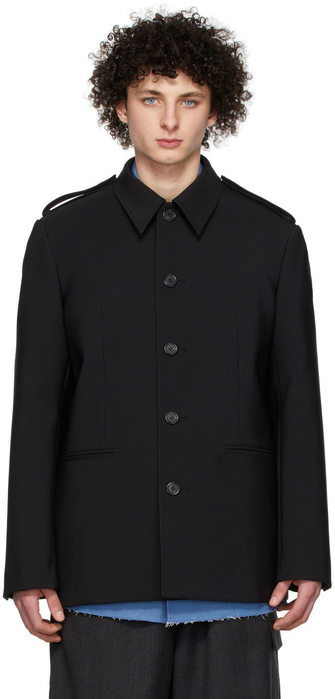 Skjorta We11done We11done Regular Collar Jacket Svart | WD-JK1-22-084-M-BK