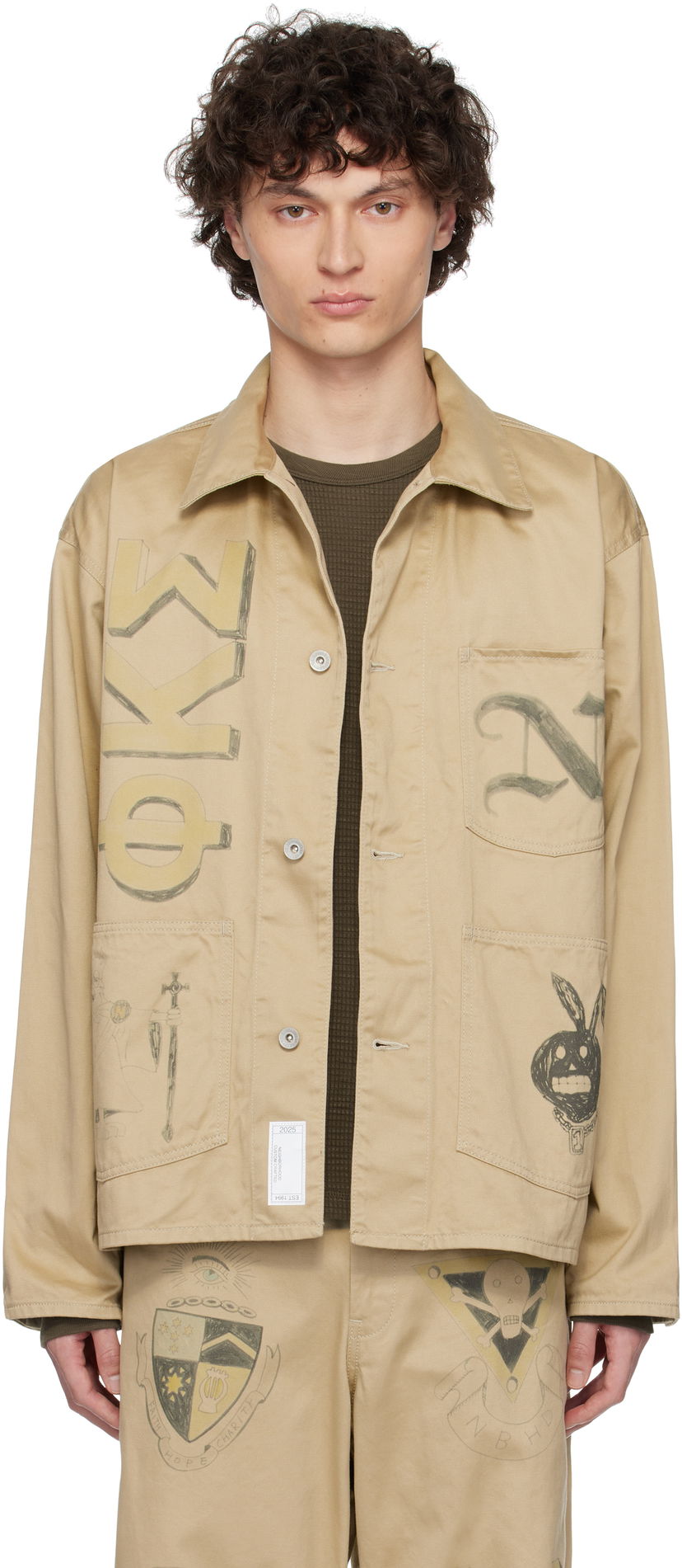 Jacka Neighborhood Neighborhood Memorial Coverall Jacket Beige | 251AQNH-JKM01