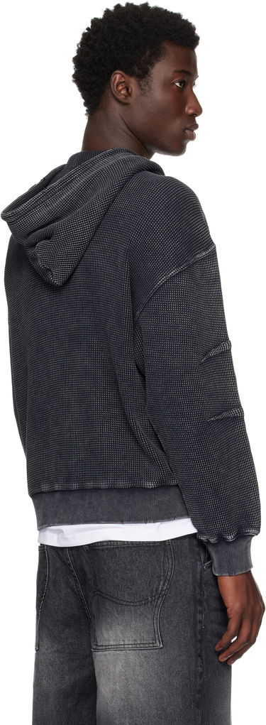 Sweatshirt Dime Dime Premium Waffle Zip Hoodie Svart | DIMESU258BLK, 2