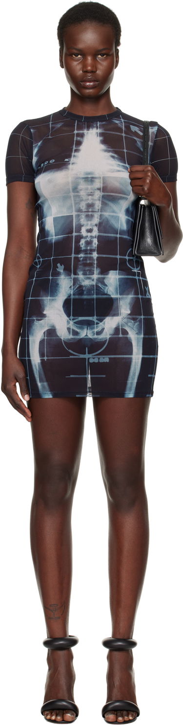 Klä Jean Paul Gaultier Jean Paul Gaultier 'The Squeletor' Mesh Minidress Svart | 25/33-F-RO310-T580-005956, 0