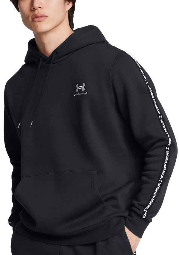 Sweatshirt Under Armour UA Icon Fleece HD Taping Hoodie Svart | 1389356-001