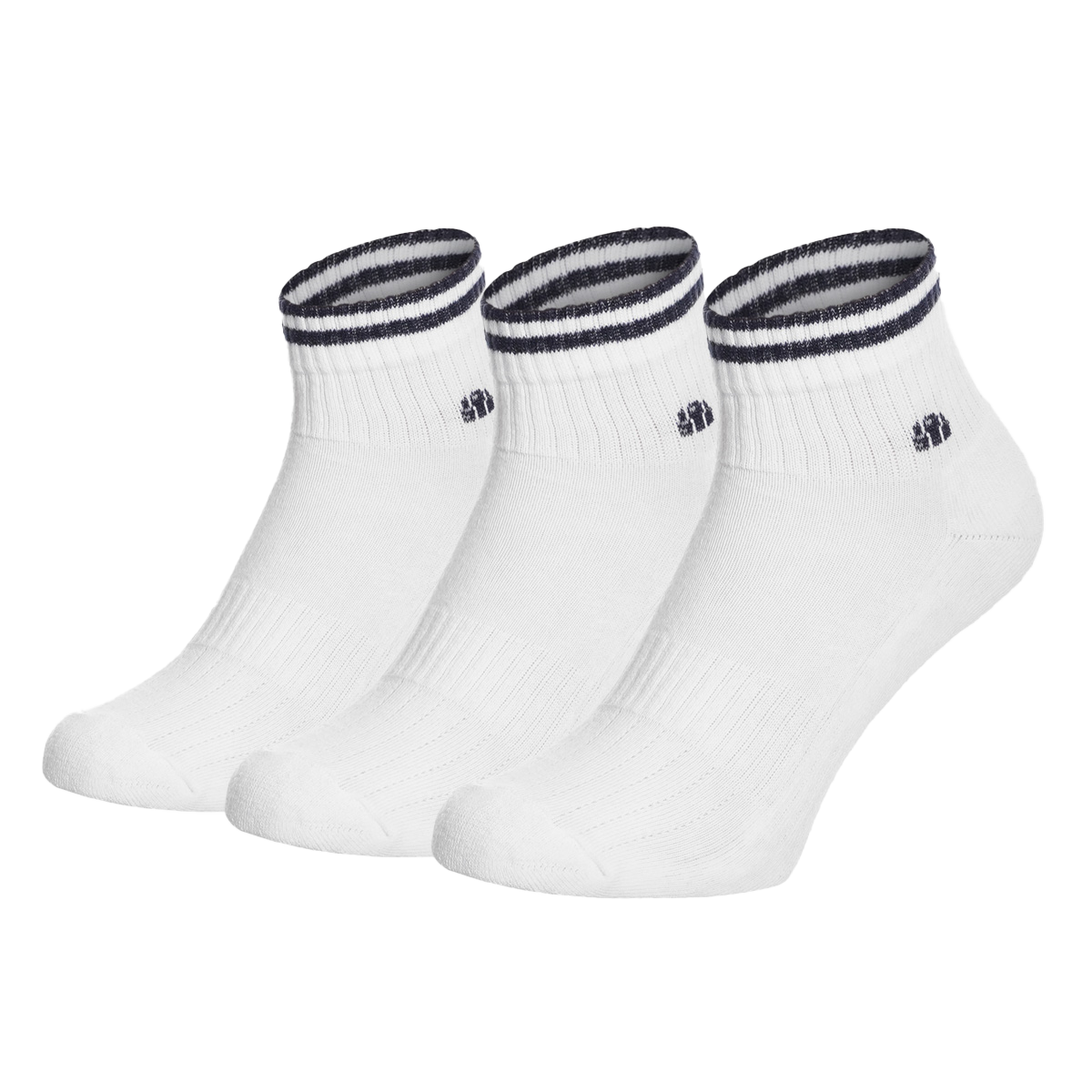 Strumpor Ellesse Super Striped Ankle Socks 3-Pack Vit | ELS241101-02, 0