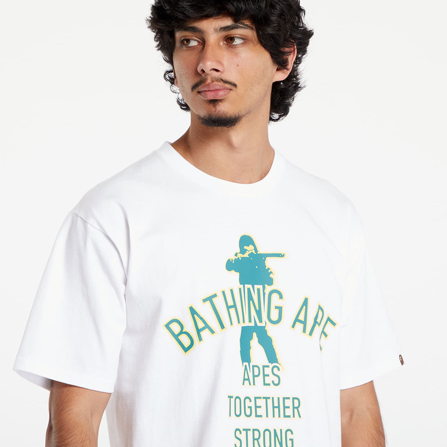 T-shirt BAPE A BATHING APE Soldier Ats Tee White Vit | 001TEK301056M WHT, 1