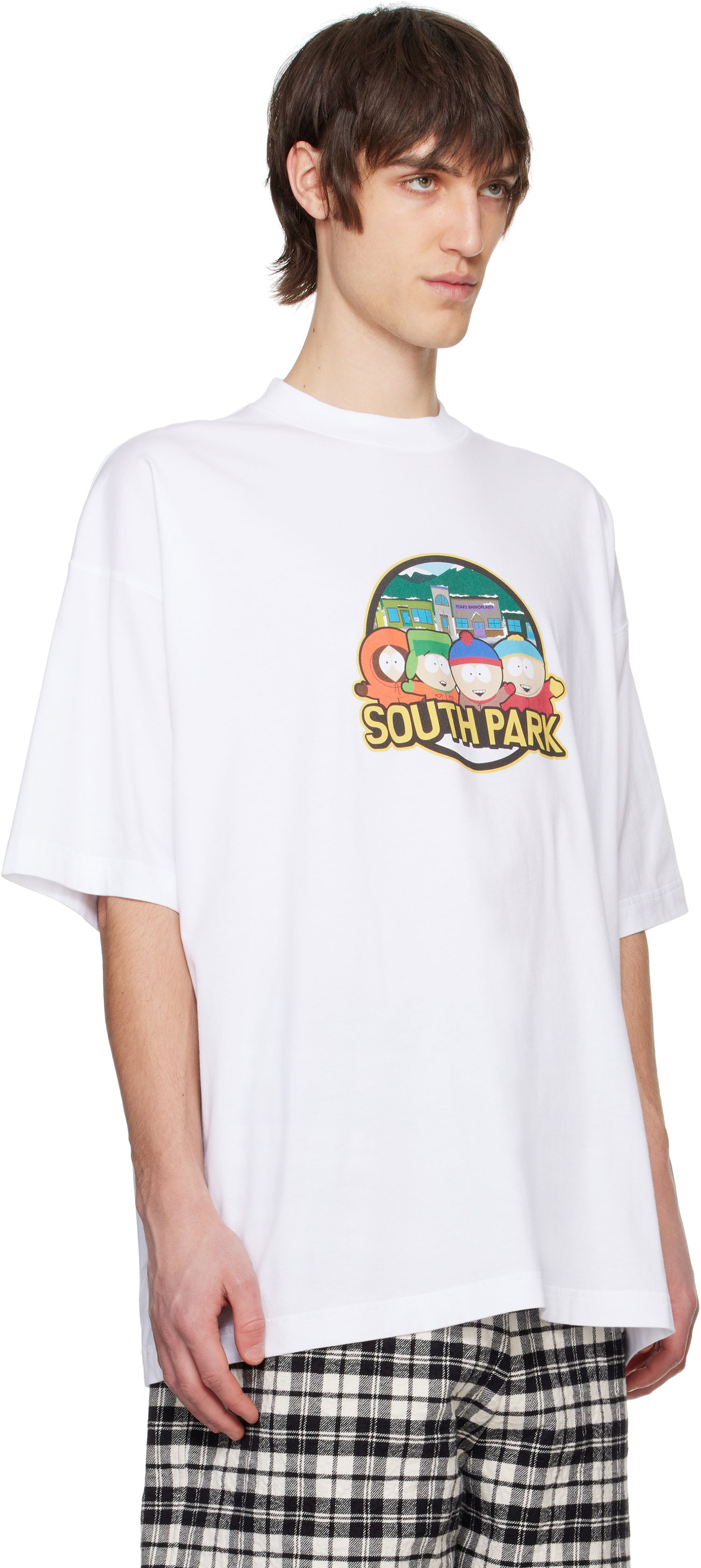 T-shirt VETEMENTS Vetements 'South Park' Oversized T-Shirt Vit | UA66TR610W, 1