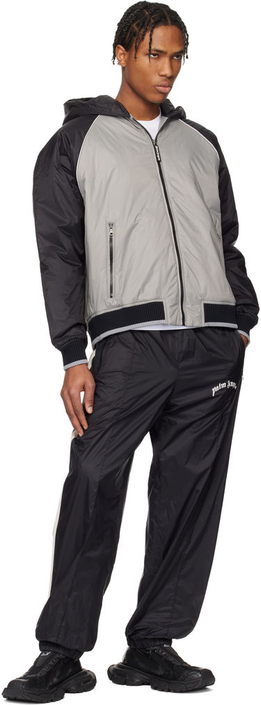 Bomberjacka Palm Angels Palm Angels Curved Logo Windbreaker Jacket Grå | PMEA289S25FAB0010910, 3