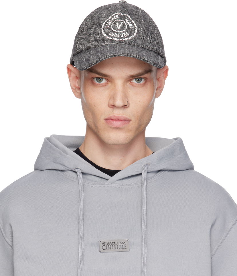 Keps Versace Pinstripe Baseball Cap Grå | E77GAZK48_EZG297