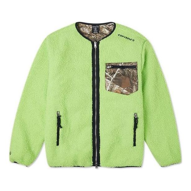 Sweater Converse Reversible Sherpa Jacket Grön | 10020206-A01