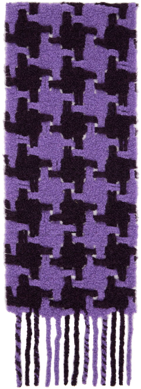 Halsduk Acne Studios Houndstooth Scarf Purpur | CA0153-, 0