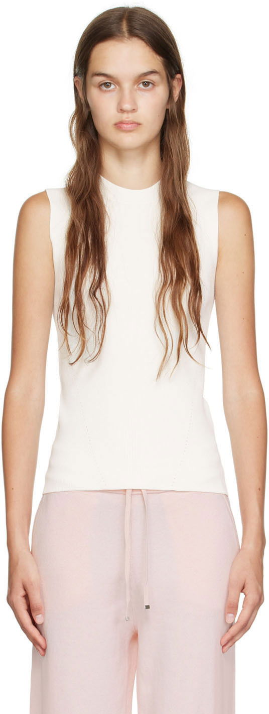 Linne BOSS Sleeveless Tank Top Vit | 50471663 10242275