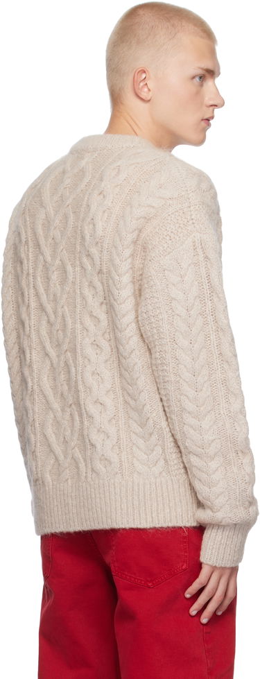 Sweater ISABEL MARANT Isabel Marant Erick Cable Knit Sweater Beige | PU0542HA-B3L07H, 2