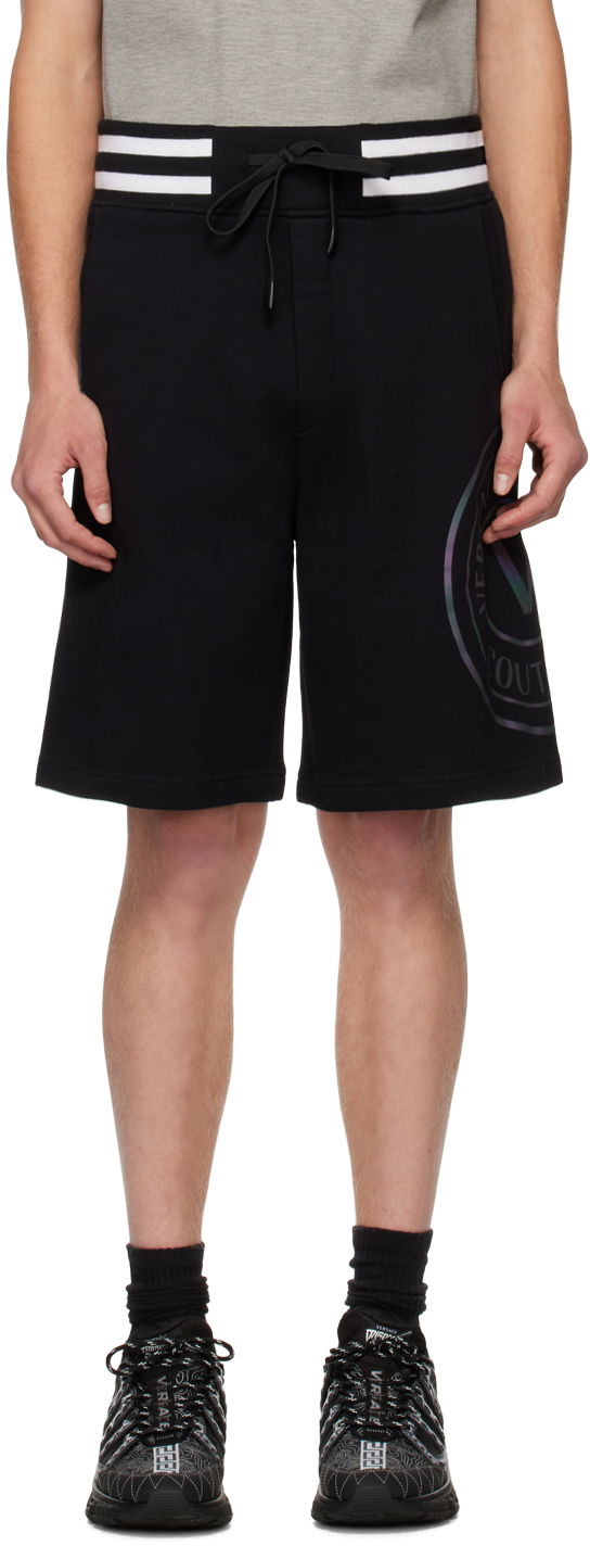 Shorts Versace V-Emblem Shorts Svart | E73GADG01 ECF00G