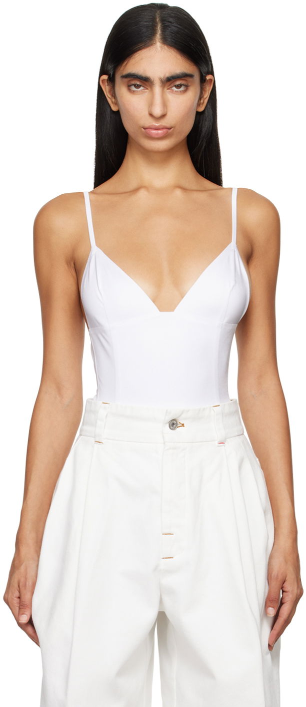 Kropp Jacquemus La Casa 'Le body Spallina' Bodysuit Vit | 24H243JS190-2311