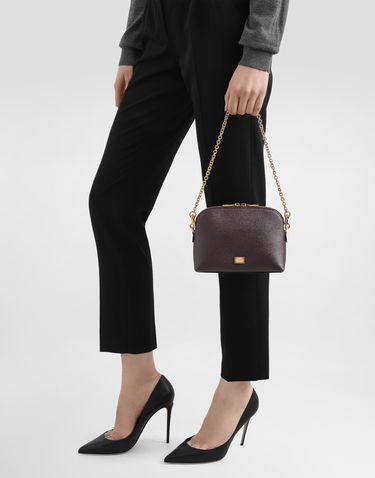 Handväska Dolce & Gabbana Dolce & Gabbana Calfskin Mini Bag with Chain Bourgogne | BI3353A50708M073, 1