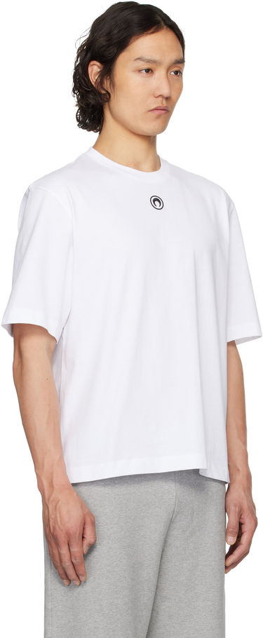 T-shirt Marine Serre Organic Cotton Plain T-Shirt Svart | MTT077A CJER0009, 4