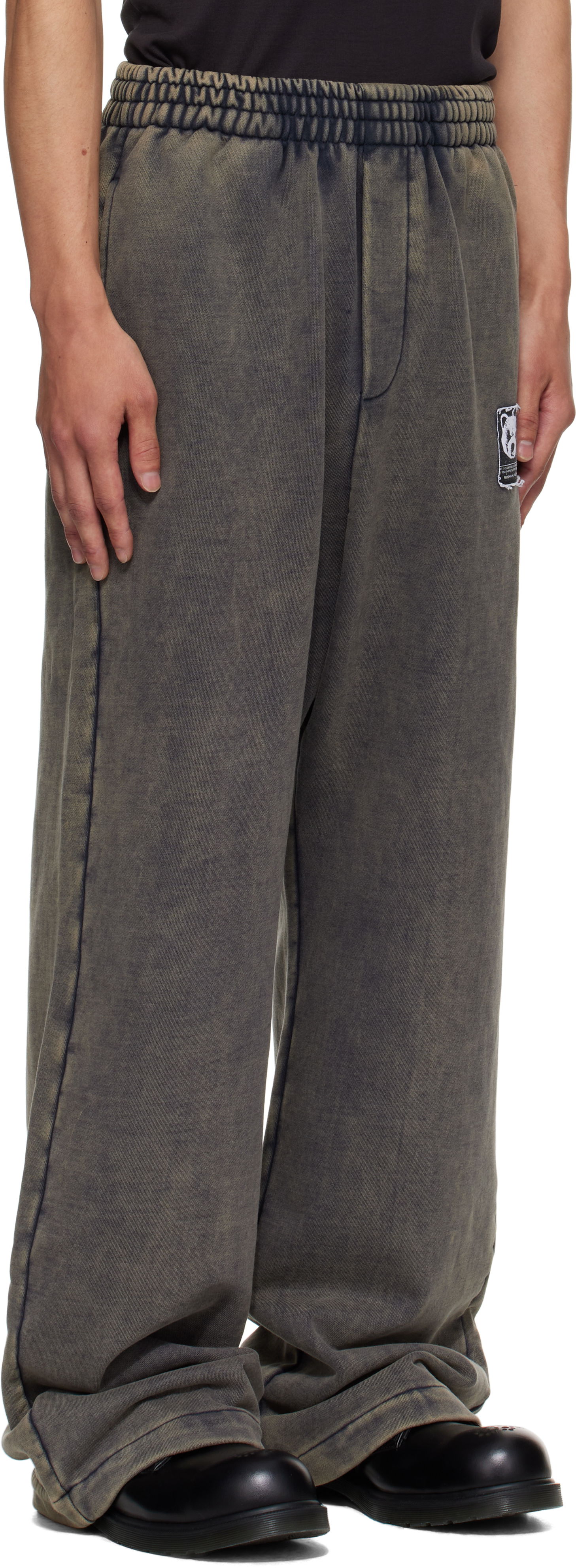 Träningsbyxor We11done We11done Teddy ID Jersey Sweatpants Grå | WD-TA2-25-707-U-CH, 1