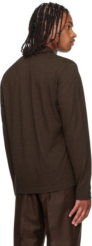 Polotröja FERRAGAMO Ferragamo Long Sleeve Polo Brun | 786359, 2