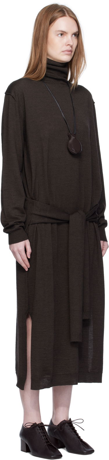 Klä LEMAIRE Midi Knit Dress Brun | DR1082 LK087, 4