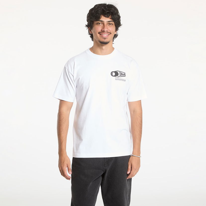 T-shirt OBEY T-shirt Warning White Vit | 166913948-WHT
