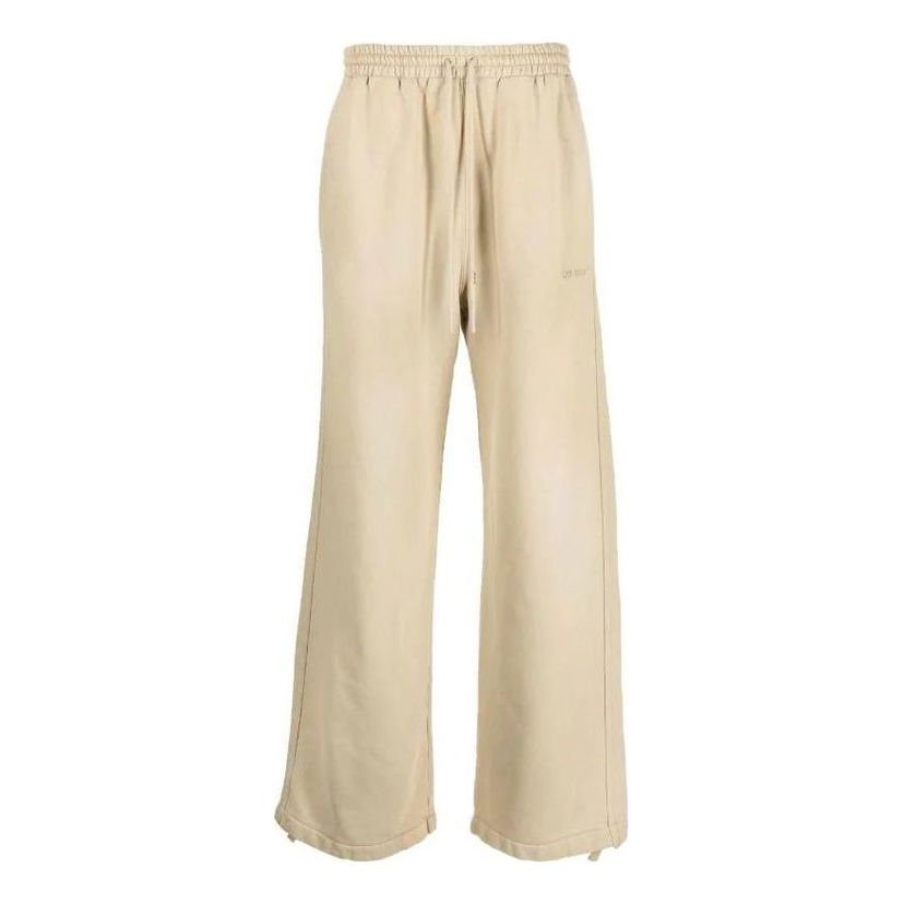 Träningsbyxor Off-White Off-White FW22 Drawstring Straight-Leg Pants Beige | OMCH044F22FLE0011717