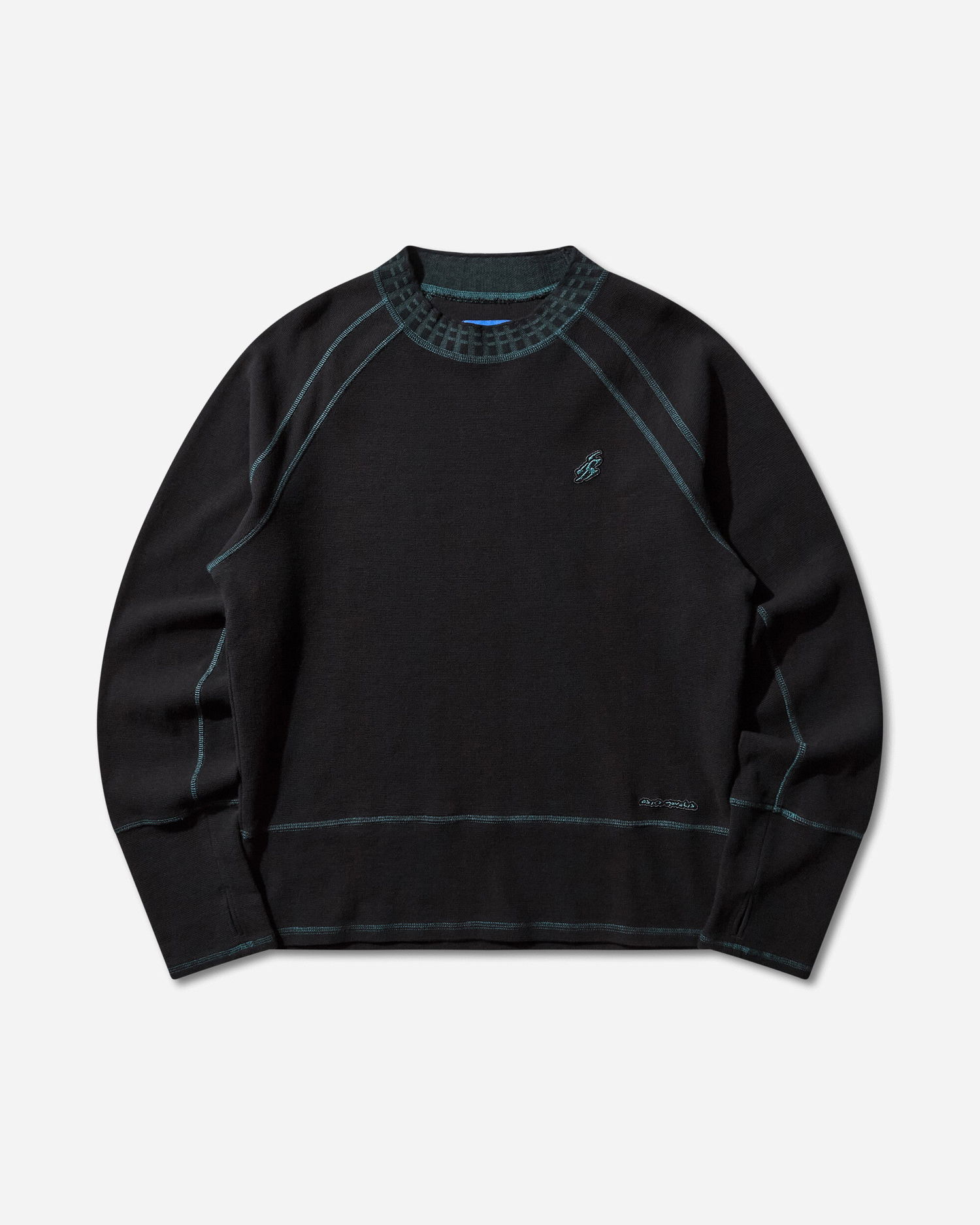 T-shirt Asics Novalis Tamarica Raglan Longsleeve with Patterned Crewneck and Contrast Stitching Svart | 2203A328-001, 1