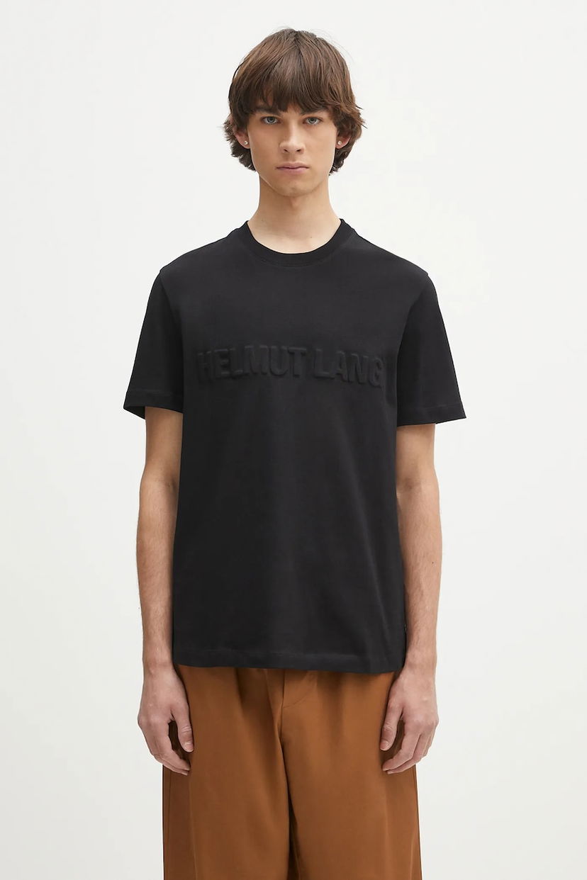 T-shirt Helmut Lang Helmut Lang Embossed Logo T-Shirt Svart | P01HM508