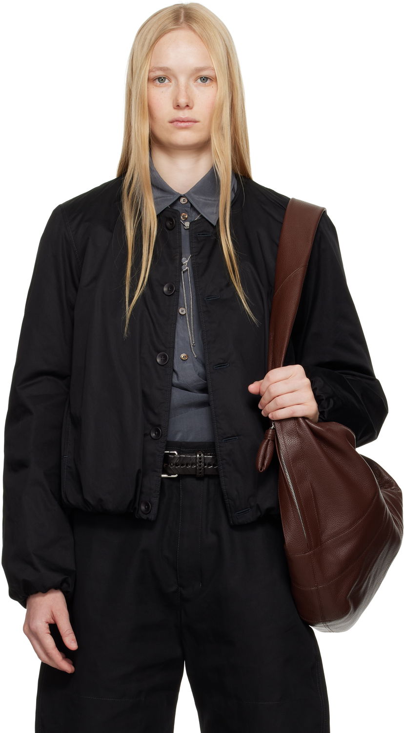 Bomberjacka LEMAIRE Lemaire Wadded Bomber Jacket Svart | OW1128 LF1207