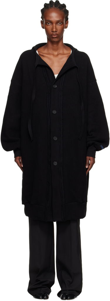 Jacka Yohji Yamamoto YOHJI YAMAMOTO Jersey Twill Button Cardigan Svart | FM-T86-002, 0