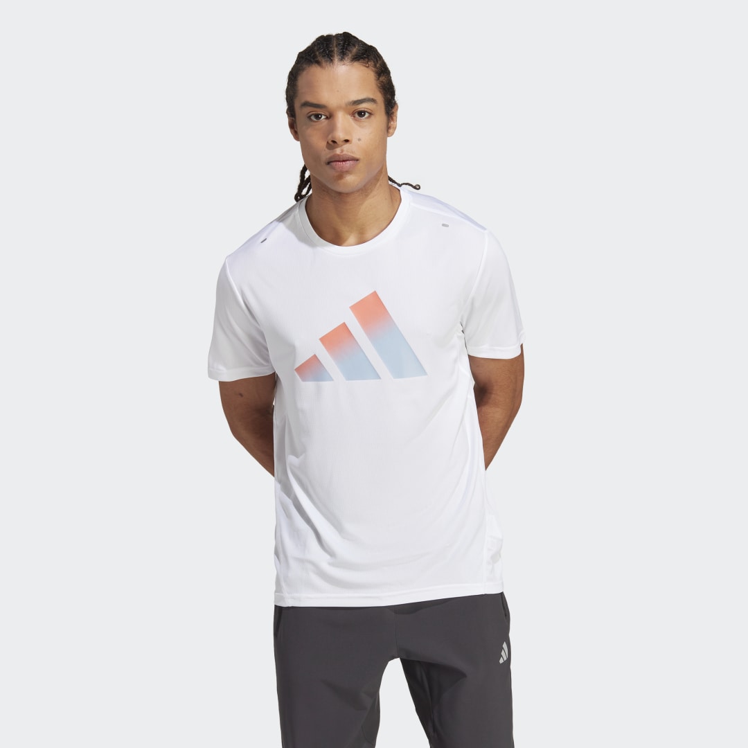 T-shirt adidas Originals Run Icons 3 Bar Logo Vit | HR3244, 0