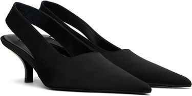 Sneakers och skor TOTEME Classic Satin Slingback Heels Svart | 251-WAS0205-FB0401, 3