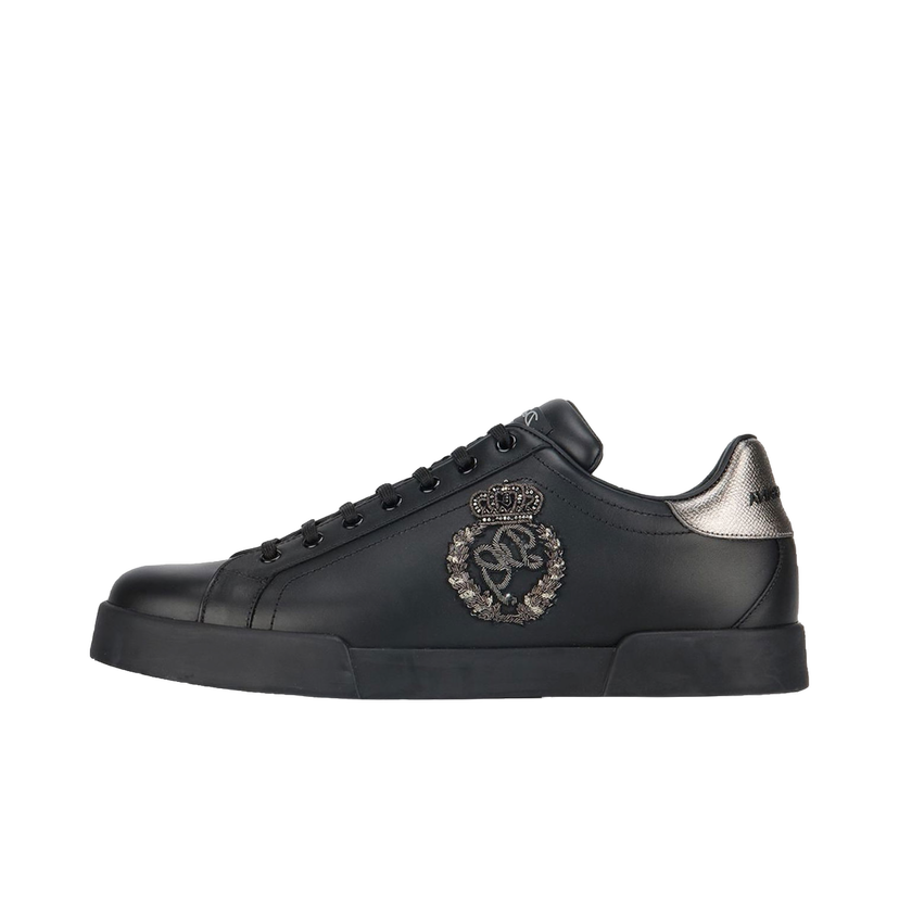 Sneakers och skor Dolce & Gabbana Portofino Crown Patch Black Svart | CS1538AH164