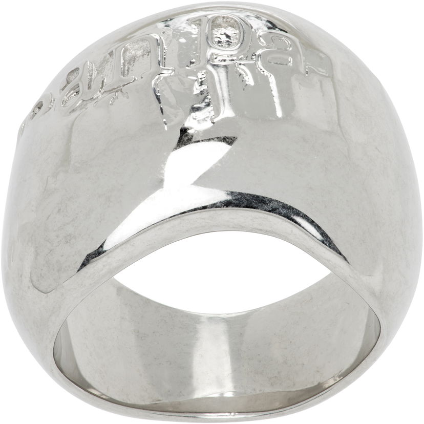 Ringa Jean Paul Gaultier Jean Paul Gaultier Silver-Tone "The Logo" Ring Metallisk | 25/03-W-JW002-X053-91