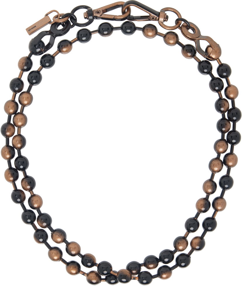 Halsband We11done We11done Ball Chain Necklace Svart | WD-AJ0-25-588-U-BK