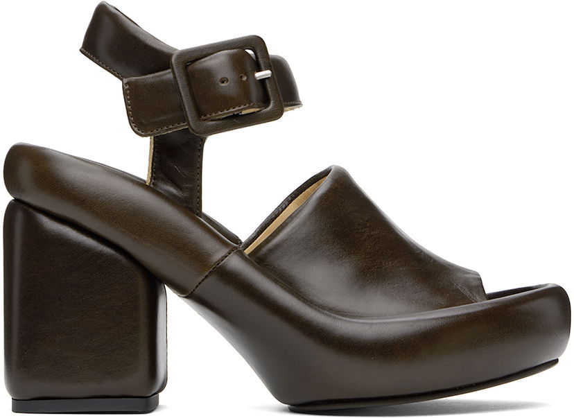 Kläder LEMAIRE LEMAIRE Padded Wedge Heeled Sandals Brun | FO0095 LL0078