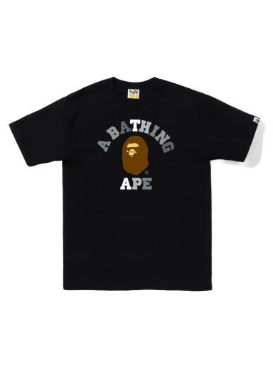 T-shirt BAPE Colors College Tee Svart | 1I80-110-017