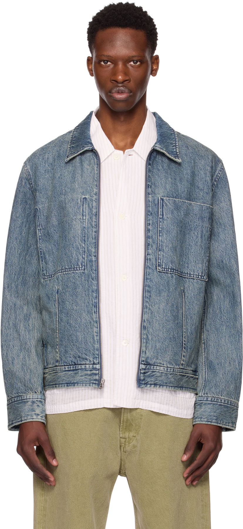 Jacka rag & bone Rag & Bone Simon Garage Denim Jacket Blå | MBW25P2011DNML