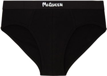 Underkläder och strumpor Alexander McQueen Alexander McQueen Graffiti Briefs Svart | 7107514112Q, 0