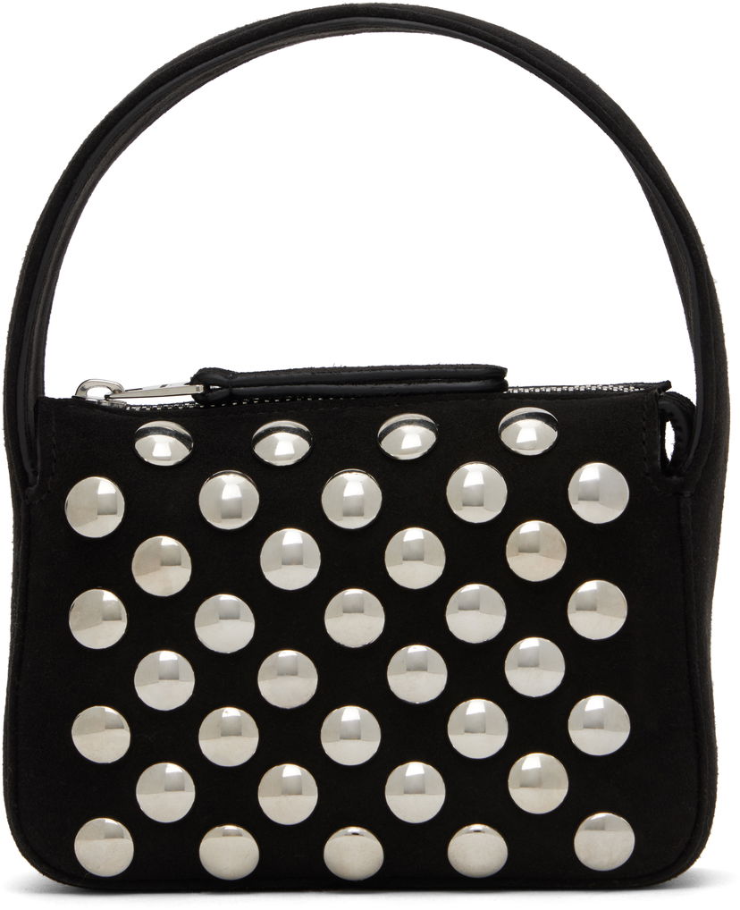 Handväska Khaite Studded Suede Handbag Svart | H5011-849