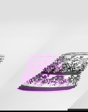 Hatt Dolce & Gabbana Dolce & Gabbana Majolica-Print Bucket Hat with Jewels Purpur | FH671ZFPFSUIP3TN, 3