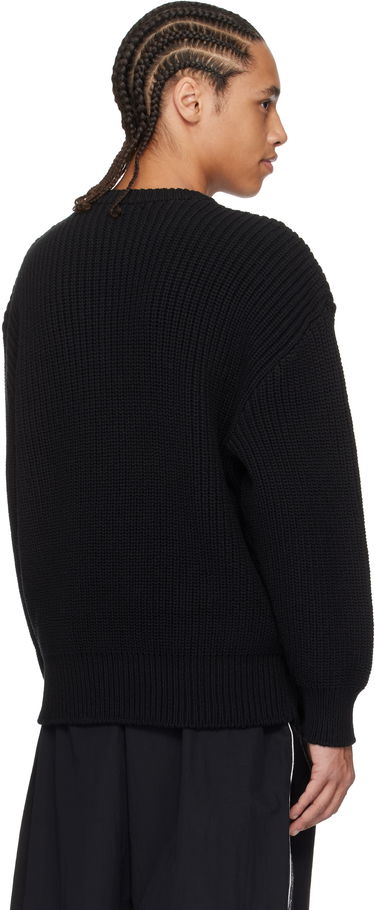 Sweater Marine Serre Marine Serre Knit Crewneck Sweater Svart | UTK003A CKNI0529, 2